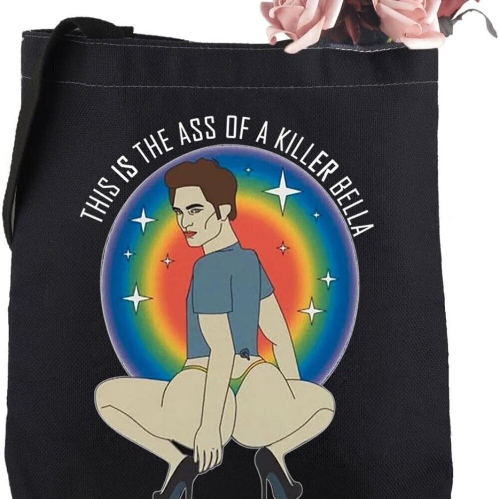 Killer Bella Inspired Canvas Tote Bag Multi-Use Travel Cosmetic Organizer